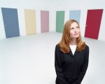 Businesswoman  in Front of Doors